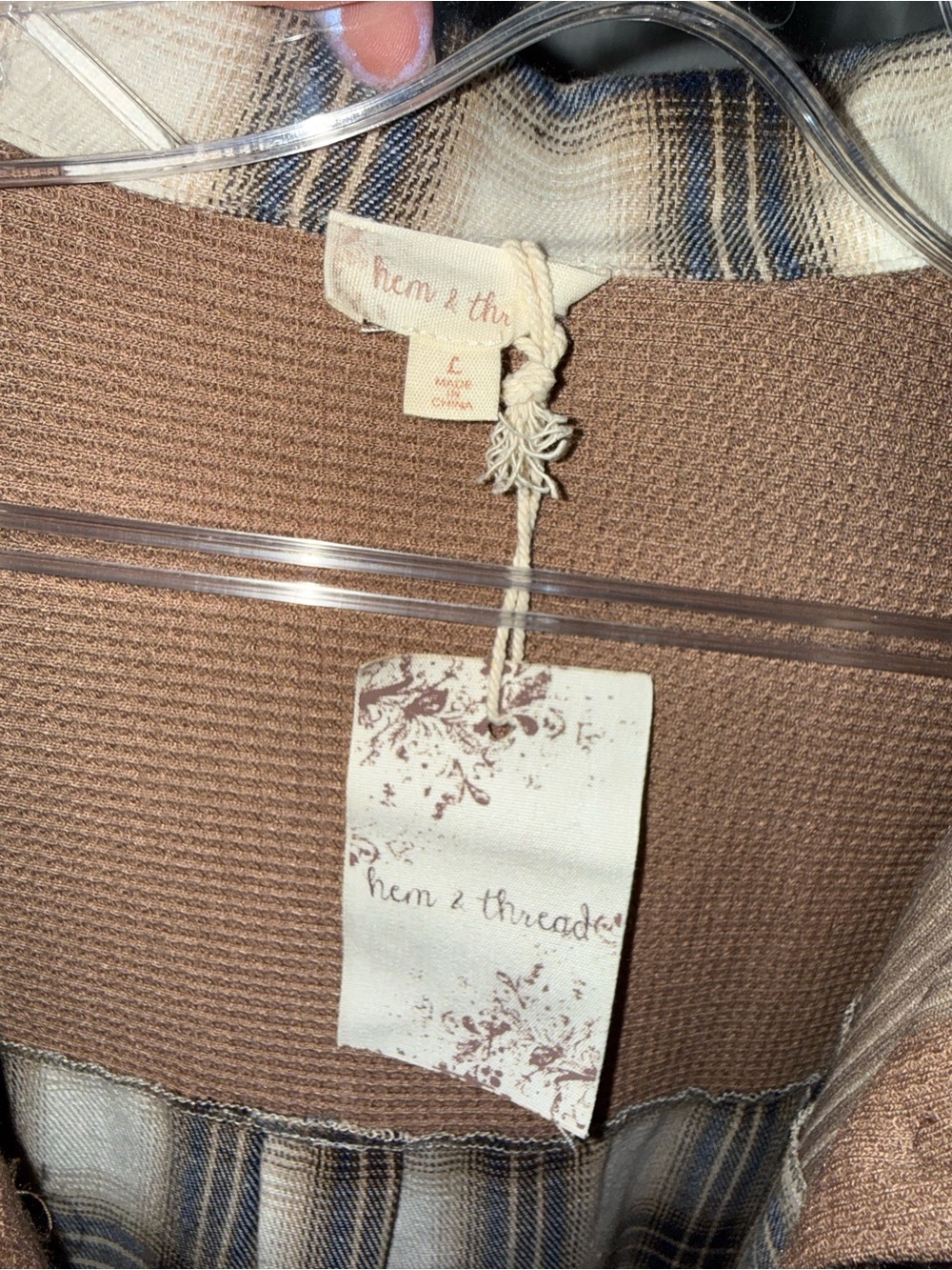 Hem&Thread Plaid Shacket - Picture 4 of 5